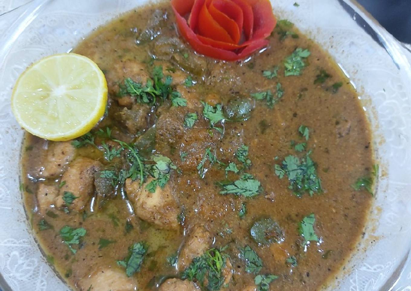 Lemon pepper chicken with gravy