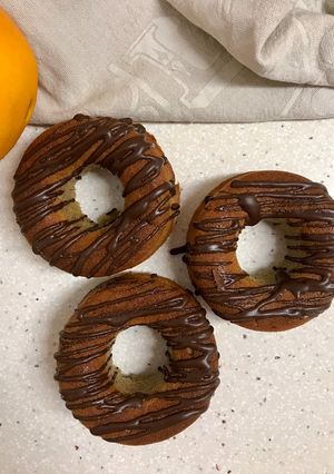 Una foto de Donuts saludables de naranja🍊