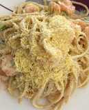 Pasta Alfredo con Camarones