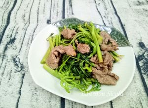Hình của món Rau Nhút Xào Thịt Bò.