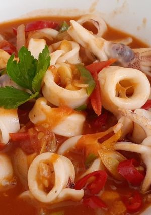 Foto resep Cumi asam manis simple