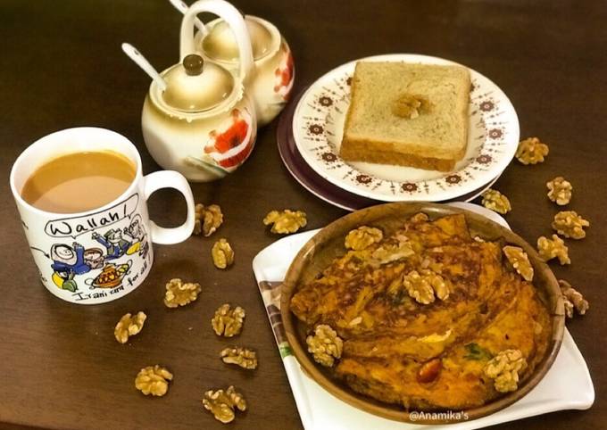 Recipe of Homemade Masala Walnuts Omelette 💁🏻‍♀️ - Super Simple Recipes