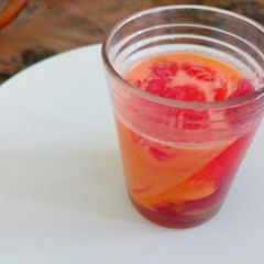 A picture of Rj special Colorful drink for Valentine's day.