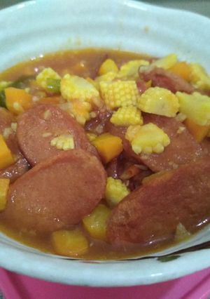 Foto resep Sosis pelangi asam manis untuk balitaku
