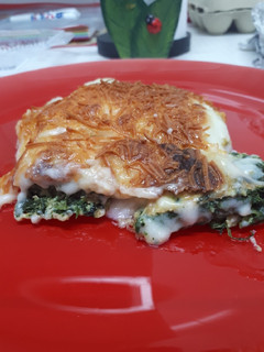 Una foto de Tortillitas de espinacas con bechamel