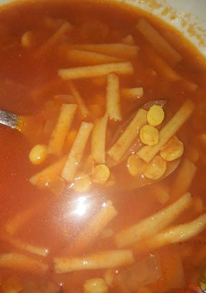 عکسی از دستور سوپ رشته ی بزرگ