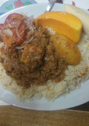 A picture of Beef biriani.