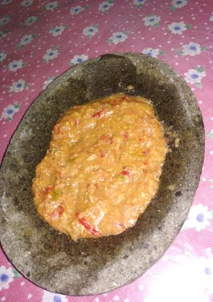 Foto resep Sambel pecel lele lamongan sama ky tkg dagang