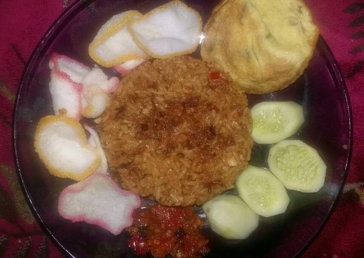 Bagaimana memasak Nasi goreng+ sambel geprek, Anti Gagal