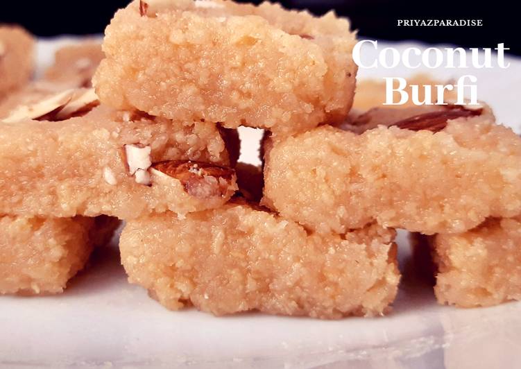 Simple Way to Prepare Homemade Coconut Burfi