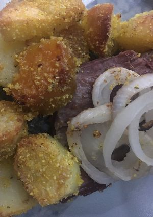 Una foto de Vacío al horno con papas (con secreto🤗)