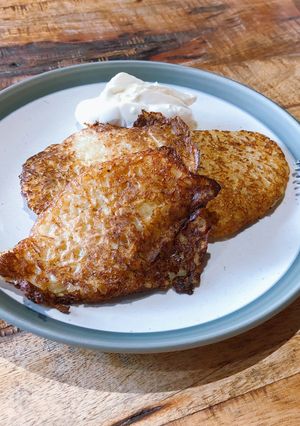 A picture of Granny Tania’s potato pancakes.
