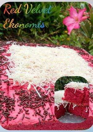 Foto resep CAKE POTONG RED VELVET EKONOMIS 🍰