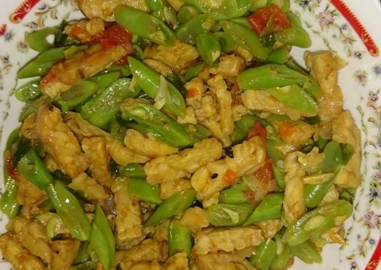 Tumis buncis tempe