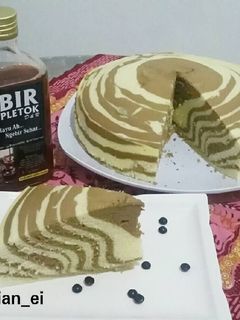 Foto resep Cake Zebra Putih Telur