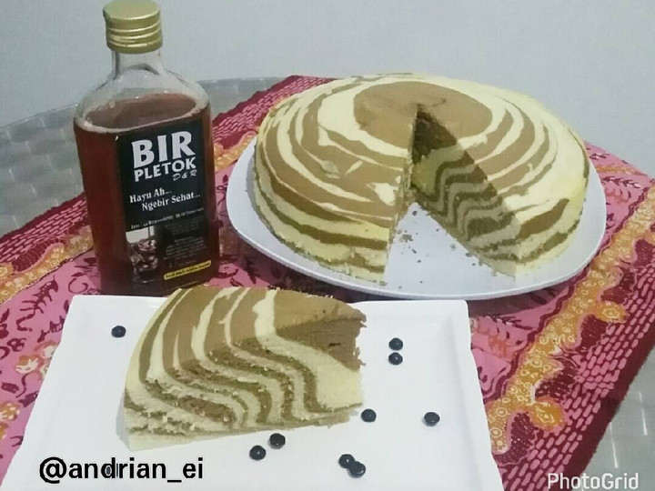 Cara Gampang Membuat Cake Zebra Putih Telur Menu Enak