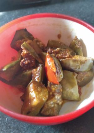 A picture of Brinjal bhaji.