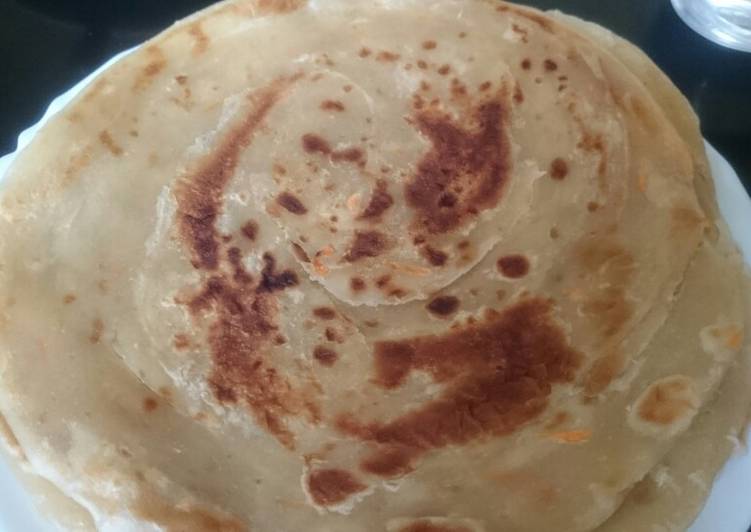 Coconut cream beans and soft layared carrot chapatis