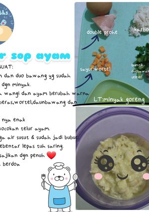 Foto resep Bubur sop ayam (MPASI 6+)