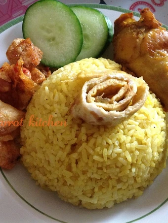 Langkah Gampang Membikin Resep  Nasi Kuning Praktis (serba bubuk) yang Bikin Ngiler, Enak Banget