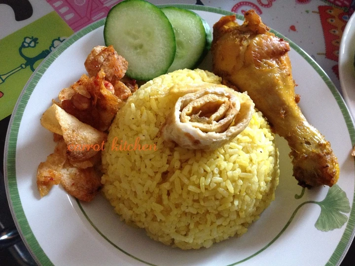 Langkah Gampang Membikin Resep  Nasi Kuning Praktis (serba bubuk) yang Bikin Ngiler, Enak Banget