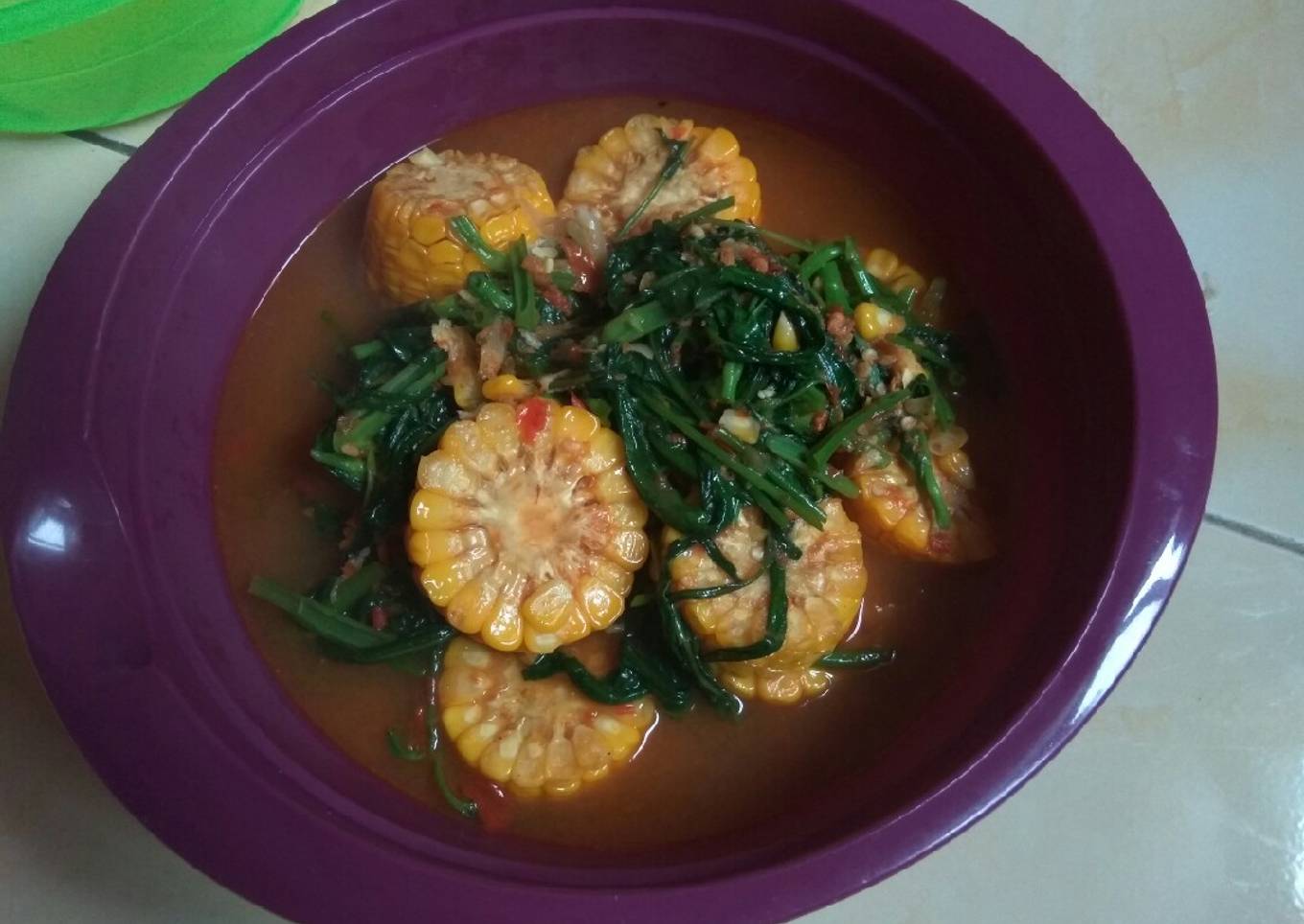 jagung kangkung saus pedas..