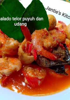 Foto resep Balado udang dan telur puyuh
