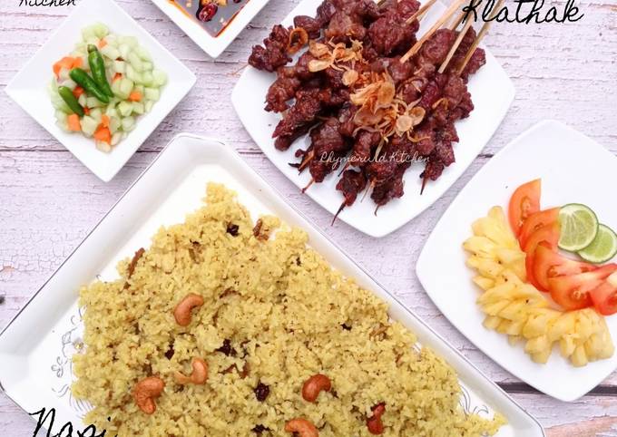 (Set Menu Lebaran) Nasi Kebuli Dan Sate Klathak