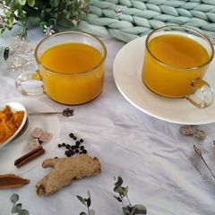 A picture of Immune boosting Ginger Turmeric Tea.