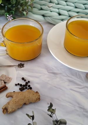 A picture of Immune boosting Ginger Turmeric Tea.