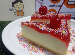 Foto resep Strawberry CheeseCake (Roti Tawar, No Baked)