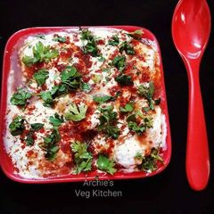 A picture of Dahi vada.