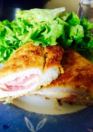 A picture of Homemade Chicken or Turkey Cordon Bleu.