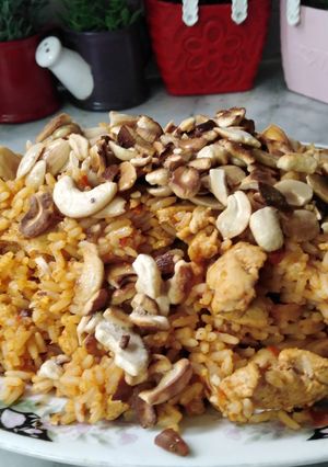 صورة لوصفة رز بالدجاج والبندورة