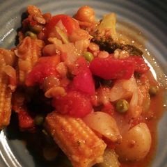 A picture of Spicy coconut curry.