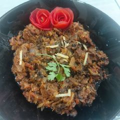 A picture of Mutton with bitter gourd.
