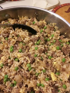 A picture of Ground Beef Fried Rice.
