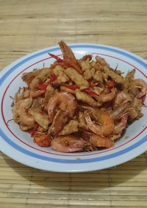 Foto resep 39.Udang Kering Tempe