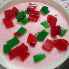 A picture of Colourful pudding.