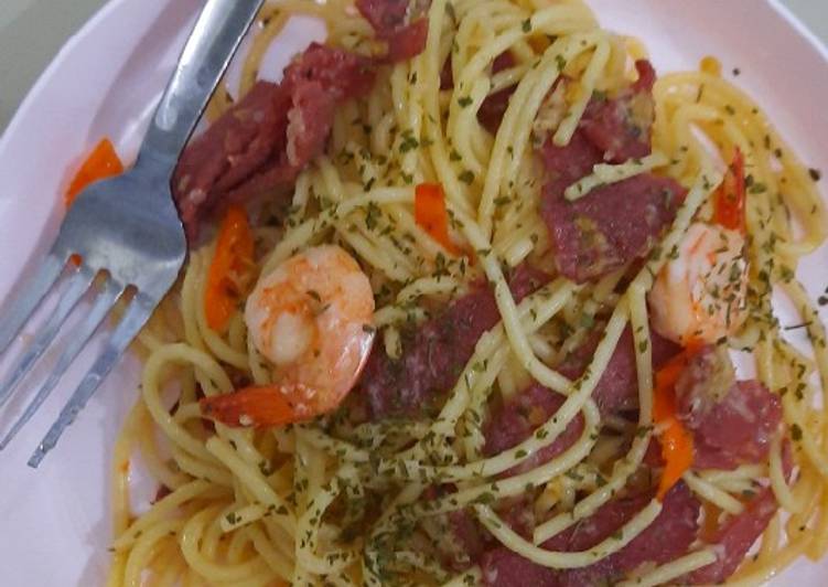 Resep Spaghetti aglio è olio yang Enak Banget