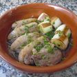 Sopa de fideos de soba con pato y puerro salteado