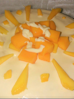 A picture of Mango Cake🍰 Recipe without Oven.