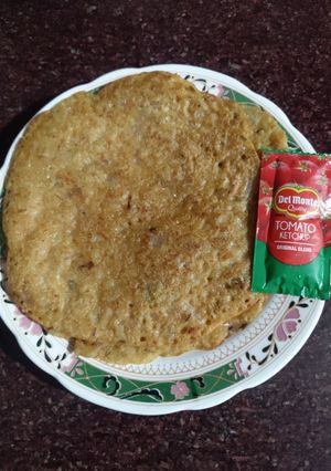 A picture of Masala Oats chilla.