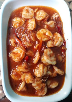 Foto resep Udang saos merah