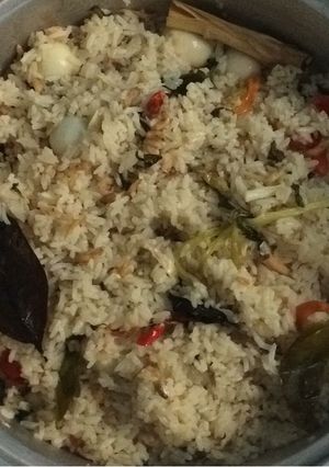 Foto resep Nasi liwet teri medan + telur puyuh