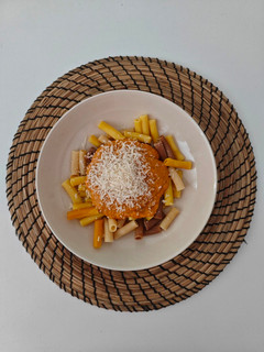 Una foto de Pasta con salsa de verduras