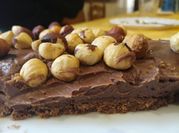 Una foto de tarta nutella sin horno