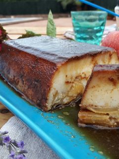 Una foto de Pudín de manzana
