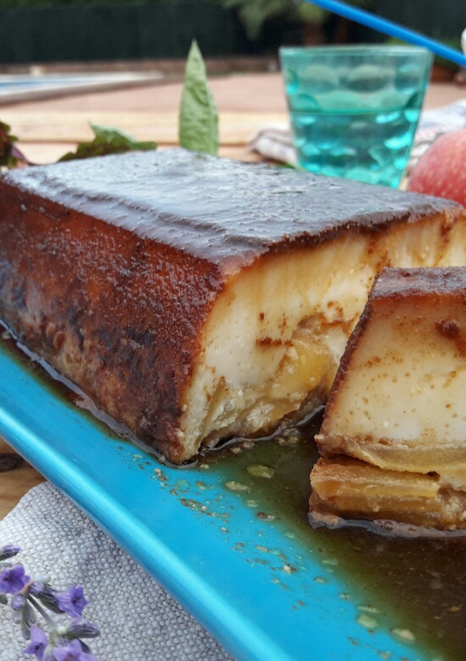 Una foto de Pudín de manzana