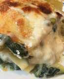 Lasagne veloci al mix di verdure e nuvole di ricotta